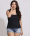 Scoop Neck Rib Navy Blue Tee